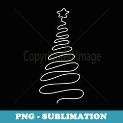 christmas tree handmade winter line art family holiday - instant png sublimation download