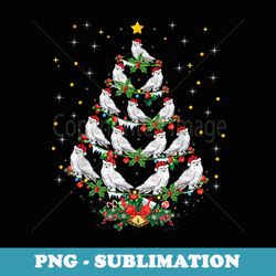 snowy owl bird lover xmas snowy owl christmas tree - special edition sublimation png file
