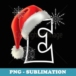 cutest capital letter e santa monogram christmas holidays - premium sublimation digital download