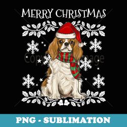 merry christmas ornament cavalier king charles spaniel xmas - trendy sublimation digital download