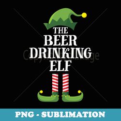beer drinking elf matching family group christmas party - exclusive png sublimation download