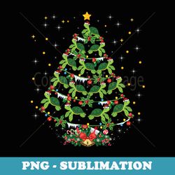 sea turtles lover xmas sea turtle christmas tree - signature sublimation png file
