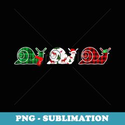 funny snail xmas tree lights red plaid christmas pajama - digital sublimation download file