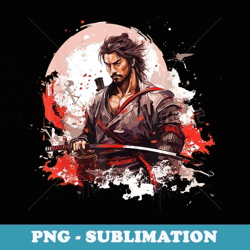 Samurai Men Warrior Japanese Ninja Men Kawaii - PNG Sublimation Digital Download