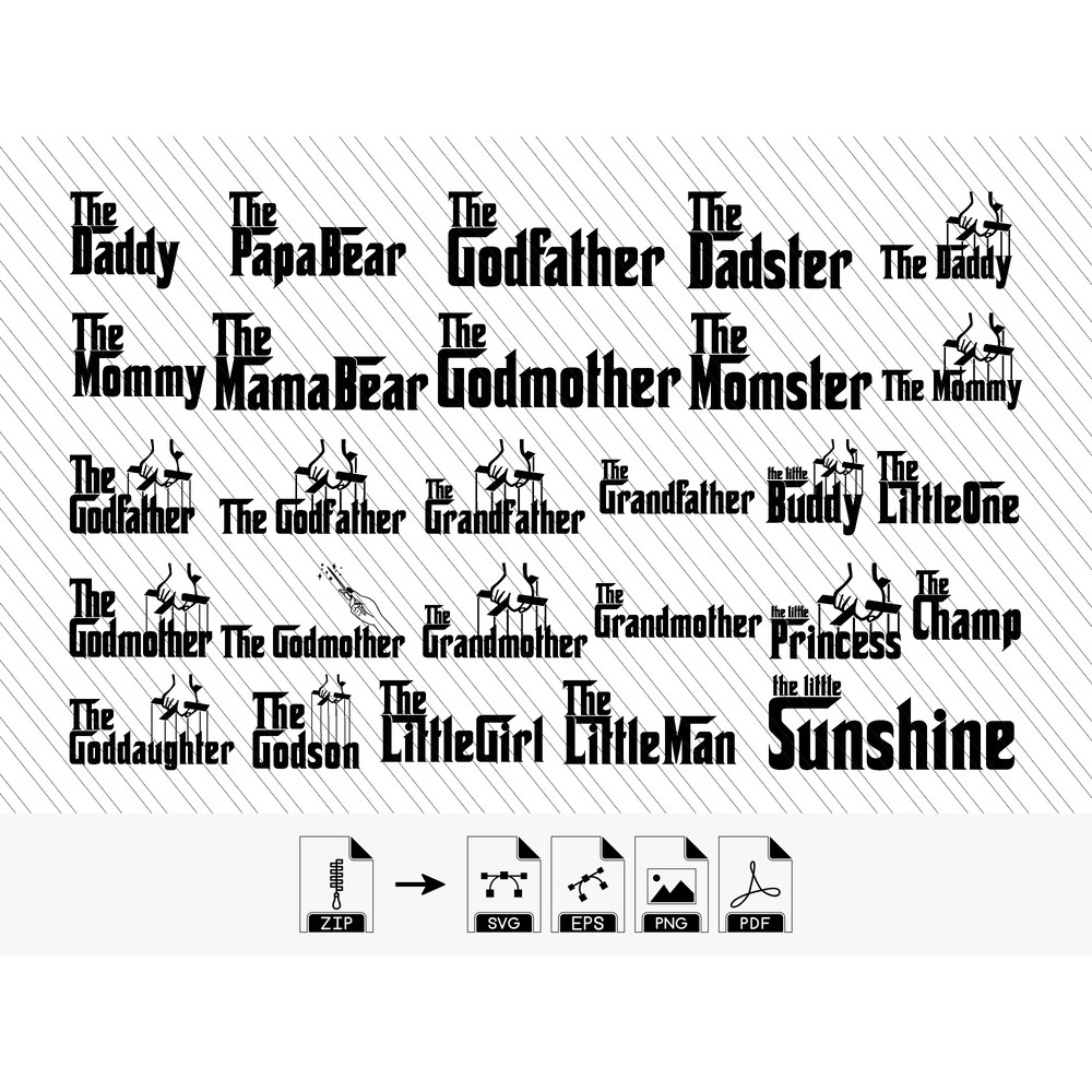 The Godfather Family SVG The Godfather Family SVG Cut Files For Cricut Silhouette Digital Files Bu 0