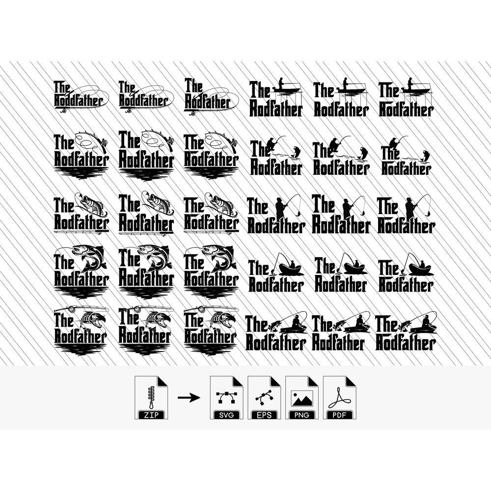 The Rodfather PNG The Rodfather SVG Vector Files Cricut Silhouette Digital Files1 0