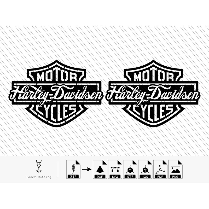 HARLEY DAVIDSON Digital Files For Laser Cutting Igs Stl Stp Dxf Svg Pdf Png Eps3 0