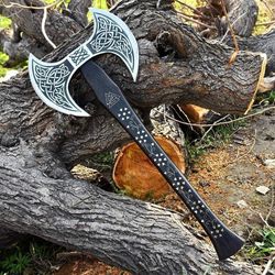 custom handmade double edge axe