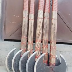 set of 5 custom hand forged double head carbon steel viking axe with sheath, hatchet tomahawk, camping axe..