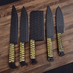 kitchen chef knife, hand forged knife, camping knife