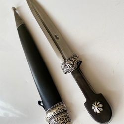 handmade caucasian dagger, kinjal, fodged steel sword, kindjal, bulat steel dagger, kilij sword, sword, ottoman sword..