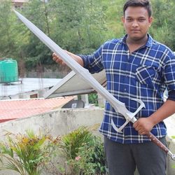 full tang heavy sword-custom sword handforged viking sword handmade tempered king sword khukuri-kukri hunting sword..