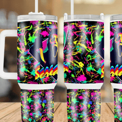 designs 40 oz tumbler neon-horror-048