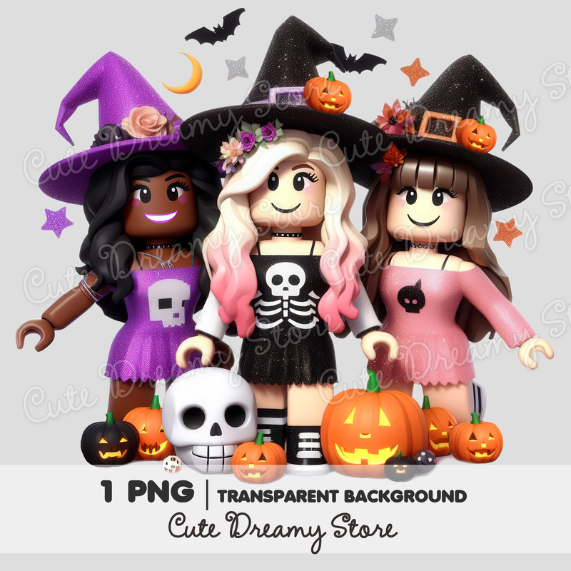 Roblox Halloween Girls Clipart PNG Transparent Backgound 0