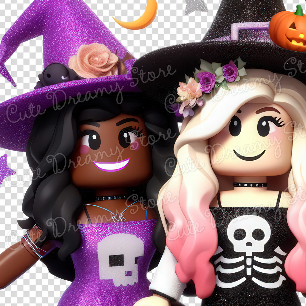 Roblox Halloween Girls Clipart PNG Transparent Backgound 1
