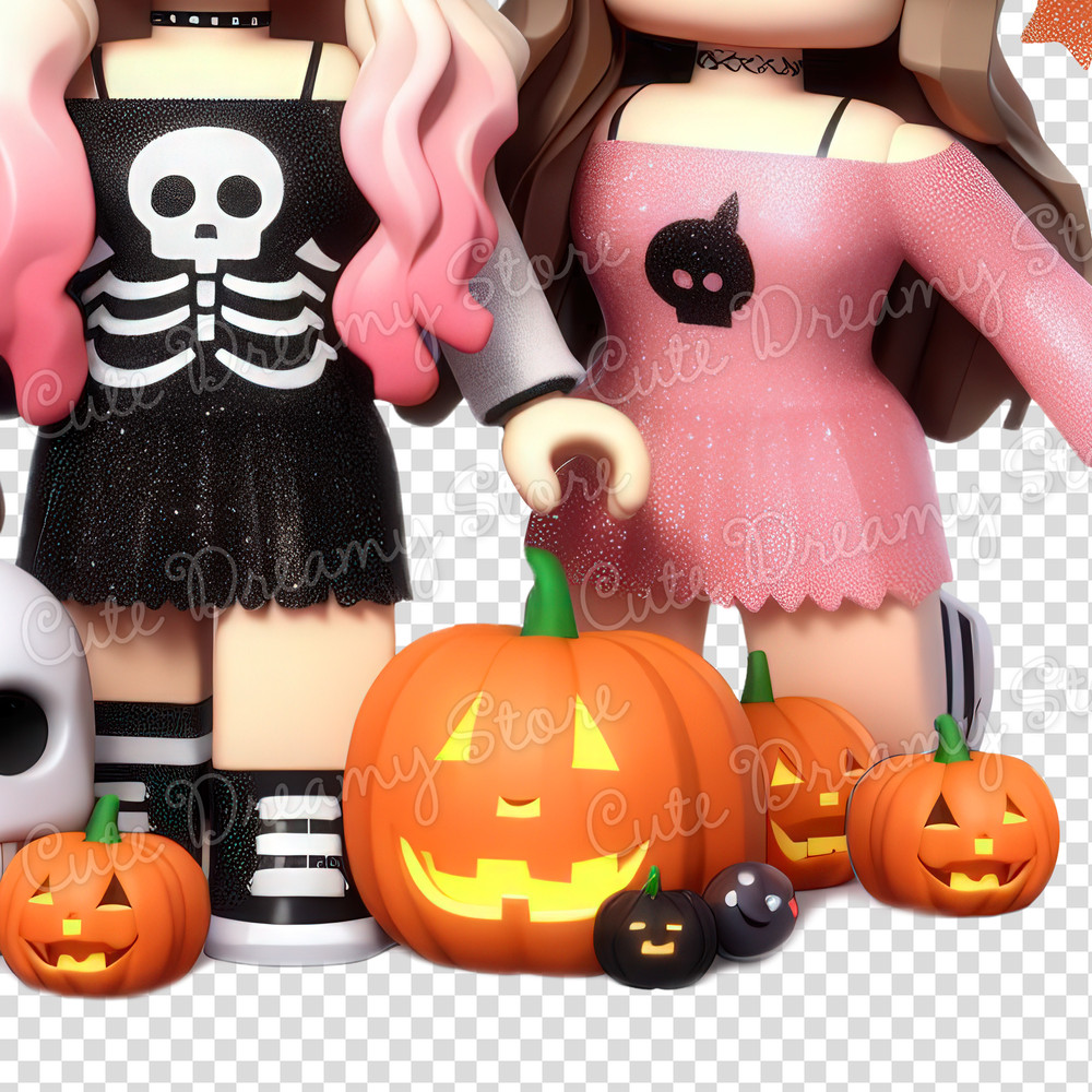 Roblox Halloween Girls Clipart PNG Transparent Backgound 2