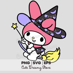 halloween my melody clipart / svg png eps vector for spooky cute designs