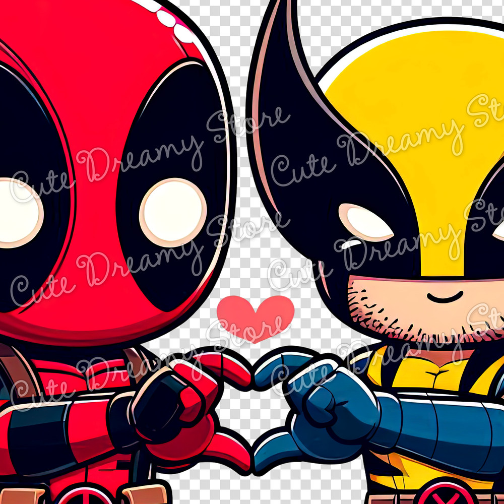 Wolverine And Deadpool Clipart PNG Transparent Backgound 1