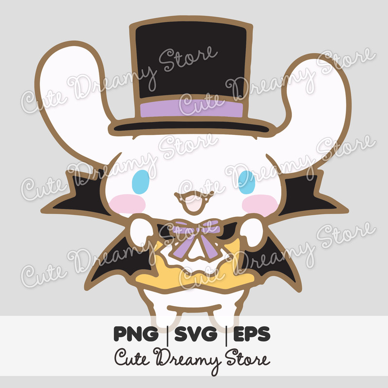 Halloween Dracula Cinnamoroll Clipart SVG PNG EPS Vectors 0