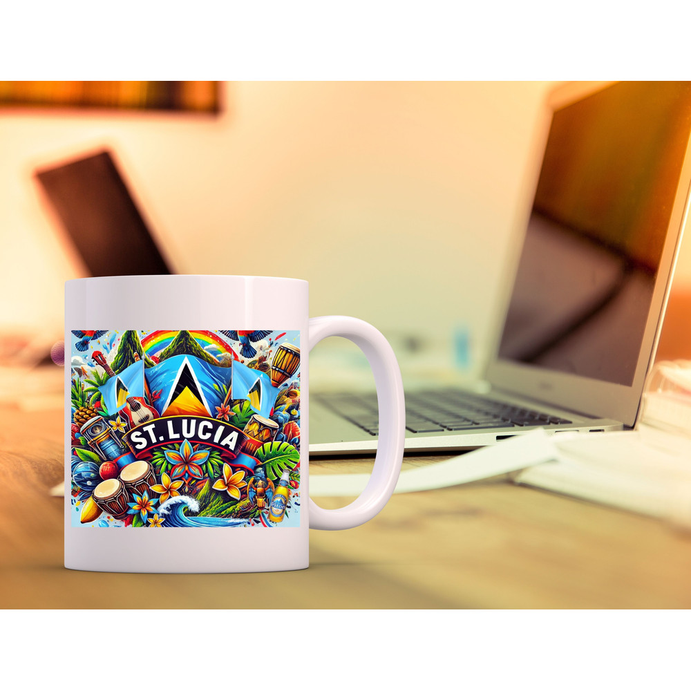 St Lucia Flag Digital Design For Tumblers Mugs TShirts Stickers Celebrate St Lucian Pride Instant 3