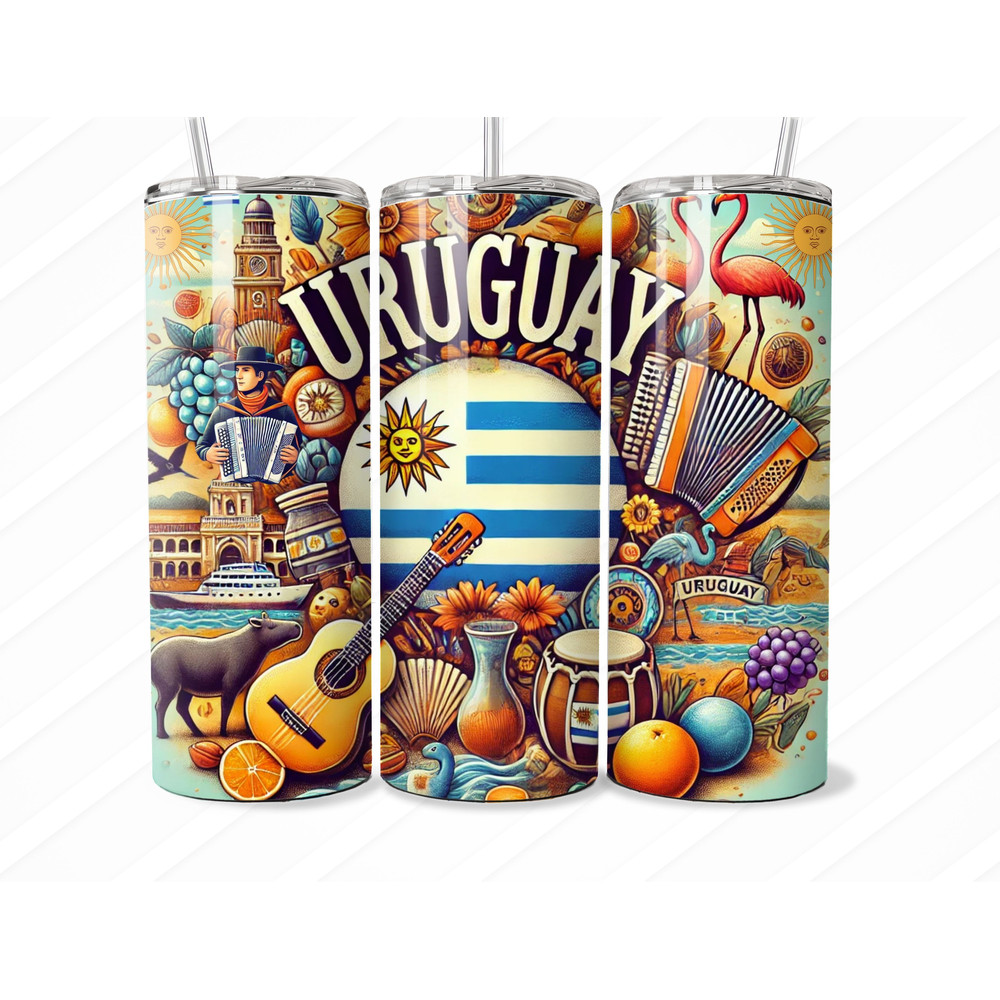 Uruguay Flag Digital Design Tumblers Mugs TShirts More Celebrate Uruguayan Pride 0