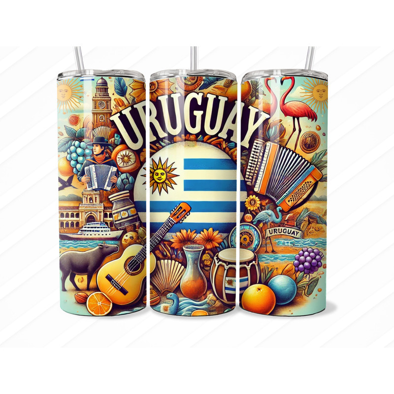 Uruguay Flag Digital Design Tumblers Mugs TShirts More Celebrate Uruguayan Pride 0