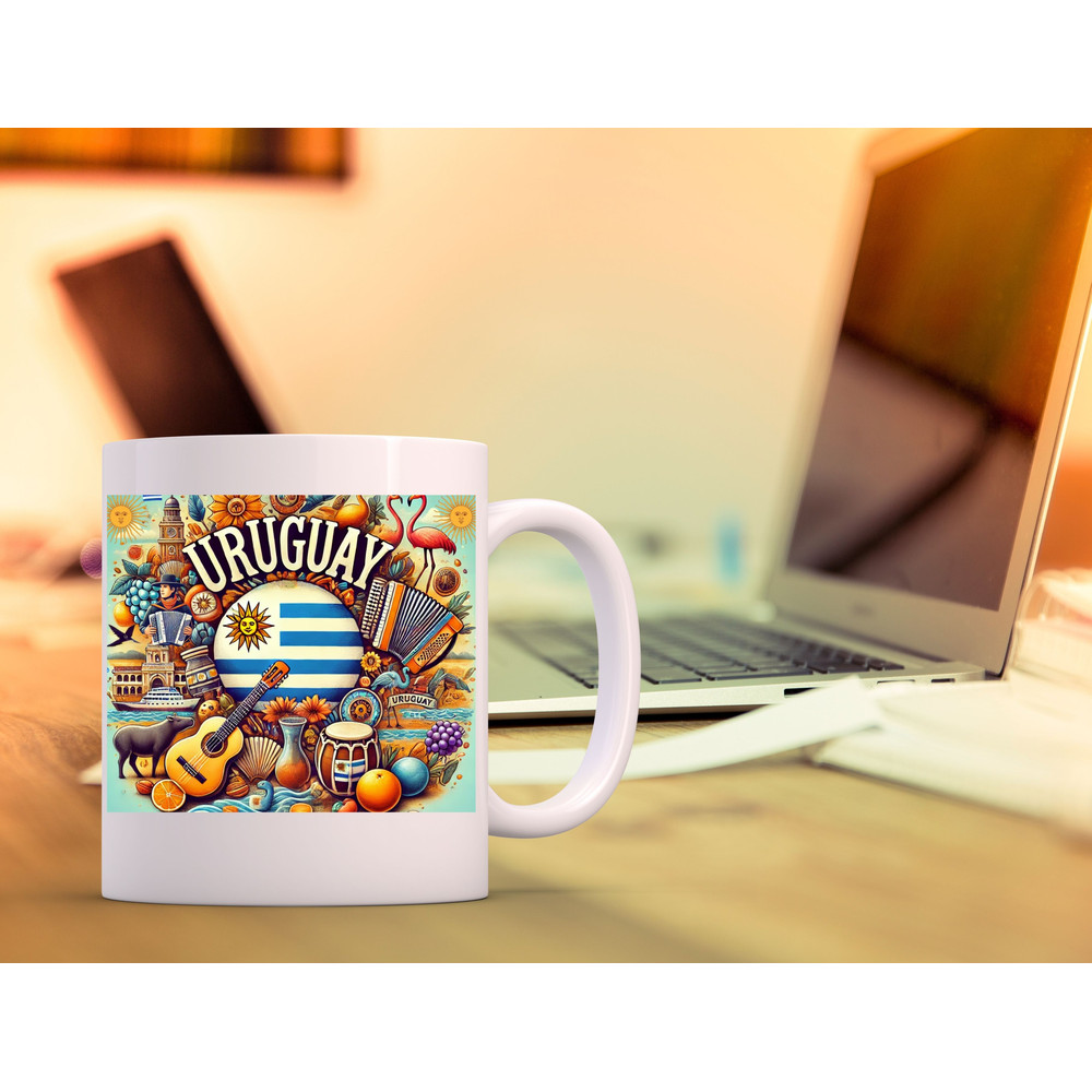 Uruguay Flag Digital Design Tumblers Mugs TShirts More Celebrate Uruguayan Pride 3