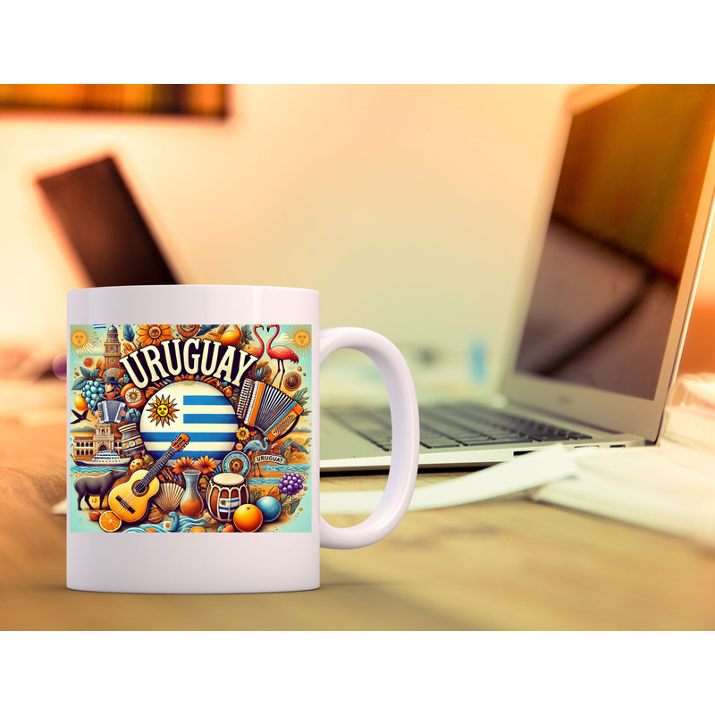 Uruguay Flag Digital Design Tumblers Mugs TShirts More Celebrate Uruguayan Pride 3