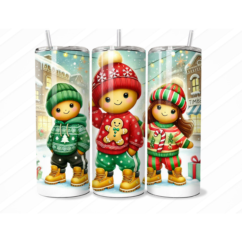 Gingerbread Christmas Digital Design Fun Holiday Art For Tumblers Stickers Mugs TShirts And More 0