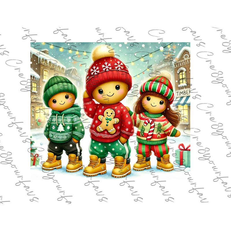 Gingerbread Christmas Digital Design Fun Holiday Art For Tumblers Stickers Mugs TShirts And More 4