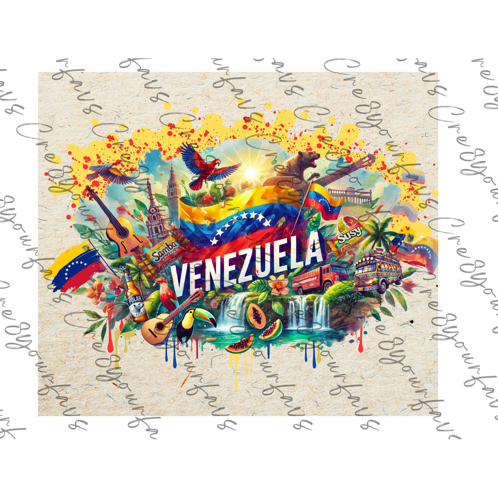 Venezuela Flag Digital Design Tumblers Stickers Mugs TShirts More Celebrate Venezuelan Pride 4