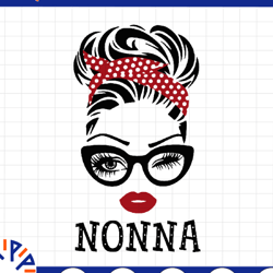 nonna svg, nonna birthday svg, nonna gift design, nonna face glasses svg png, nonna christmas png, digital download