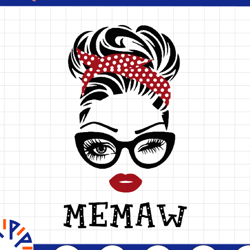 memaw svg, memaw birthday svg, memaw gift design, memaw face glasses svg png, memaw christmas png, digital download