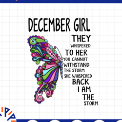 december girl they whispered to her you can't with stand the storm he whispered back i am the storm png, digital prints