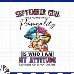 september girl hippie - whisper words of wisdom png, birthday gift, september birthday sublimation printing