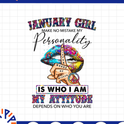 january girl hippie - whisper words of wisdom png, birthday gift, january birthday sublimation printing