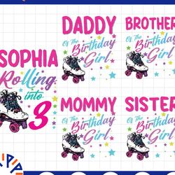 personalized roller skating birthday png, skate birthday png, rolling skates, skating birthday png, roller skating birth