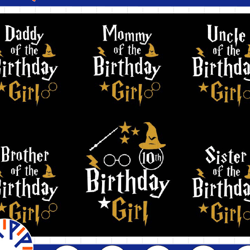 wizard birthday squad svg, magic birthday svg, personalized birthday family, custom age birthday svg, digital download