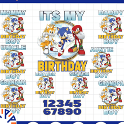 it's my birrthday paw paltrol birthday boy family bundle matching png, transpartent background design paw bundle mommy d