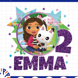 personalized gabby's dollhouse iron on transfer png design i birthday party iron on i gabby's dollhouse birthday png