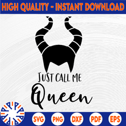 just call me queen vinyl decal, maleficent disney villain decal, tumbler, laptop, phone, coffee cup, car decal