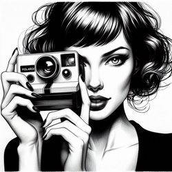 Polaroid Camera Art Digital Image No. 14 by Cam Views