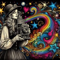 Polaroid Camera Art Digital Image No. 47 by Cam Views