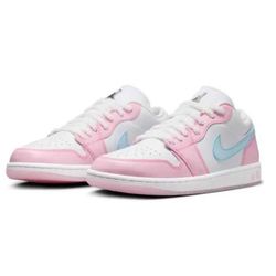 designer sneakers mens womens 1s low white pink foam glacier blue hm3706-141 sports basketball shoes