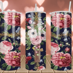 flowers jesus tumbler wrap