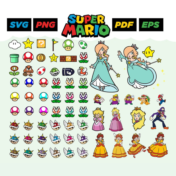Mario Controller Svg Super Mario SVG Bundle for Cricut and Sublimation | Inspire Uplift