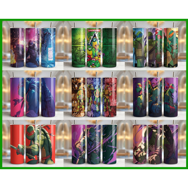 Ninja Turtles Tumbler Wrap 20oz Skinny Tumbler Wrap 20oz Ninja Turtle Tumbler Bundle Ninja Tumbler Png Turtle Tumbler De 1