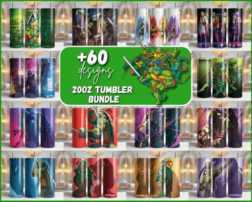 Ninja Turtles Tumbler Wrap 20oz Skinny Tumbler Wrap 20oz Ninja Turtle Tumbler Bundle Ninja Tumbler Png Turtle Tumbler De