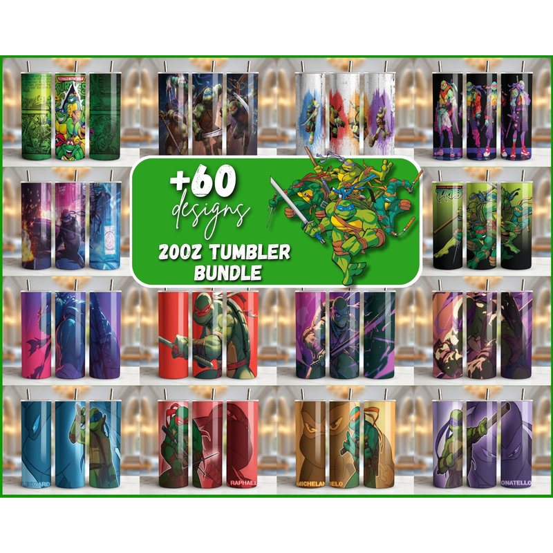 Ninja Turtles Tumbler Wrap 20oz Skinny Tumbler Wrap 20oz Ninja Turtle Tumbler Bundle Ninja Tumbler Png Turtle Tumbler De 0