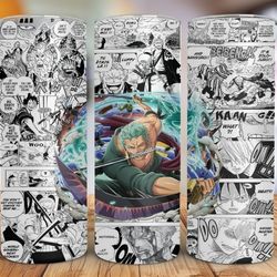 one piece 20 tumbler wrap , zoro tumbler wrap , zoro png tumbler template